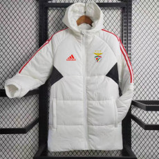 23-24 Benfica White Hooded Cotton Coat Red Edge (红色边) 棉衣