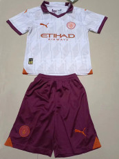 23-24 Man City Away Kids Soccer Jersey