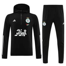 23-24 Algeria Black Hoodie Jacket Tracksuit