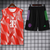 23-24 Bayern Red Tank top and shorts suit