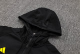 23-24 JUV Black Hoodie Jacket Tracksuit #F497