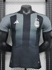 2023 Argentina Black Grey Special Edition Player Version Soccer Jersey (黑灰条紋)