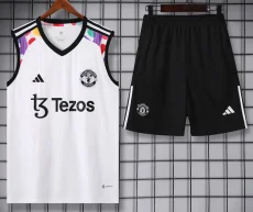24-25 Man Utd White Tank top and shorts suit
