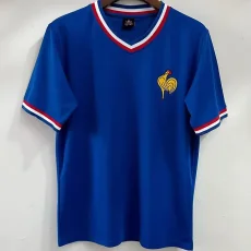 1971 France Blue Retro Soccer Jersey