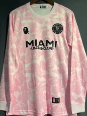 23-24 Inter Miami Pink Joint Edition Long Sleeve Soccer Jersey (长袖) 猿