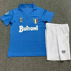 1987-1988 Napoli Home Kids Retro Soccer Jersey