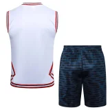 23-24 PSG Jordan White Tank top and shorts suit #D969(PARIS广告)