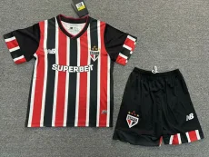 24-25 Sao Paulo Away Kids Soccer Jersey (带广告)