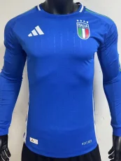 2024 Italy Home Long Sleeve Player Version Soccer Jersey (长袖球员)