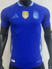 2024 Argentina Away Player Version Soccer Jersey (V领)