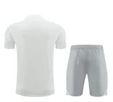 24-25 JUV White Training Short Suit (100%Cotton)纯棉