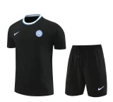 24-25 INT Black Training Short Suit (100%Cotton)纯棉