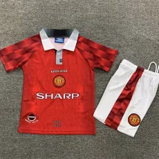 1996-1997 Man Utd Home Kids Retro Soccer Jersey