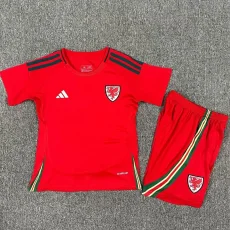 24-25 Wales Home Kids Soccer Jersey