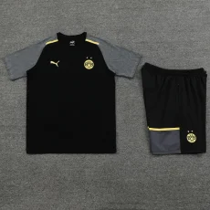 24-25 Dortmund Black Training Short Suit (100%Cotton)纯棉