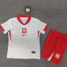 24-25 Poland Home Kids Soccer Jersey