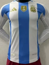 24-25 Argentina Home Long Sleeve Player Version Soccer Jersey (长袖球员)