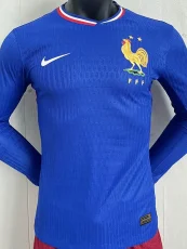 24-25 France Home Long Sleeve Player Version Soccer Jersey (长袖球员)