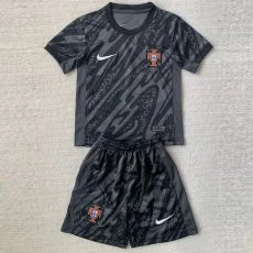 24-25 Portugal Black GoalKeeper Kids Soccer Jersey