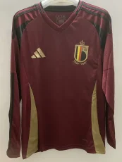 24-25 Belgium Home Long Sleeve Soccer Jersey (长袖)