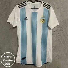 2018 Argentina Home Retro Player Version Soccer Jersey 球员版