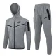 24 AD Grey Hoodie Jacket Tracksuit #F586