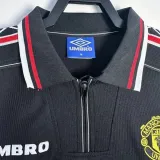 1998-1999 Man Utd Black Long Sleeve Retro Soccer jersey (长袖)