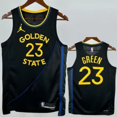 24-25 WARRIORS GREEN #23 Black Top Quality Hot Pressing NBA Jersey (Trapeze Edition)飞人版