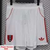 2025-26 Ajax White Player Version Shorts Pants (球员短裤)周年标