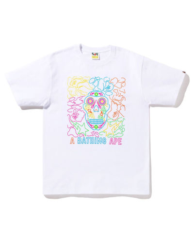 A Bathing Ape Halloween Neon Mexican Skull Tee