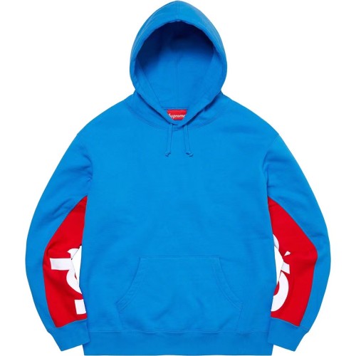 Supreme Cropped Panels Hoodie Blue