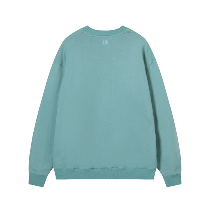 AMI Classic Logo Crewneck Hoodie Mint Green