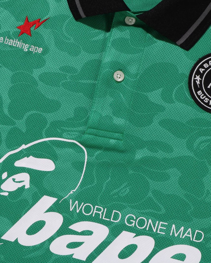 A Bathing Ape Soccer Game Relaxed Fit Polo