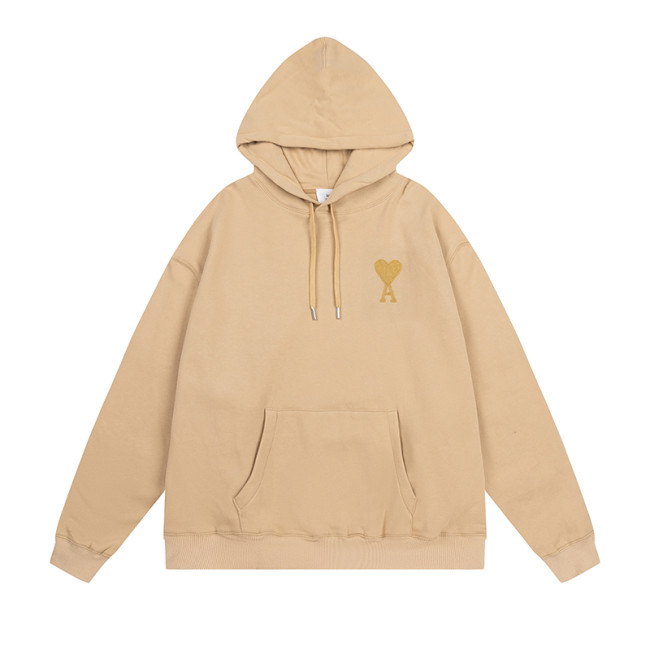 AMI Classic Logo Hoodie Brown