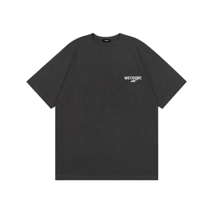 WE11DONE Wave Pattern Tee Grey