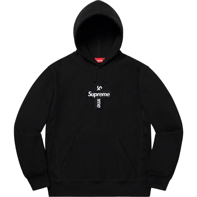 Supreme Cross Box Hoodie Black