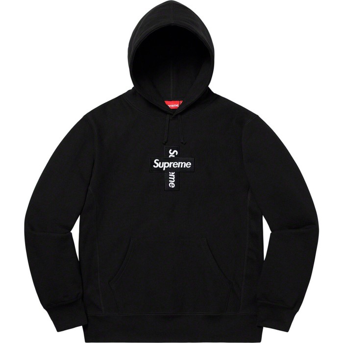 Supreme Cross Box Hoodie Black