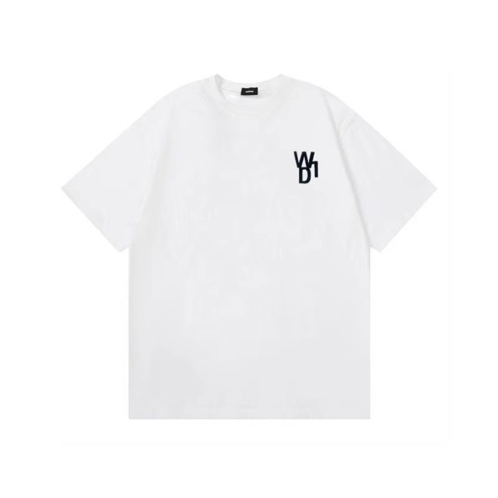 WE11DONE 2021 New Reflection Flocking Luminous Bear Tee White