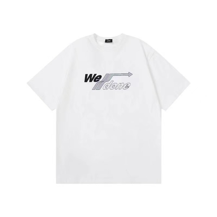 WE11DONE Arrow Logo Washed T-Shirt In White