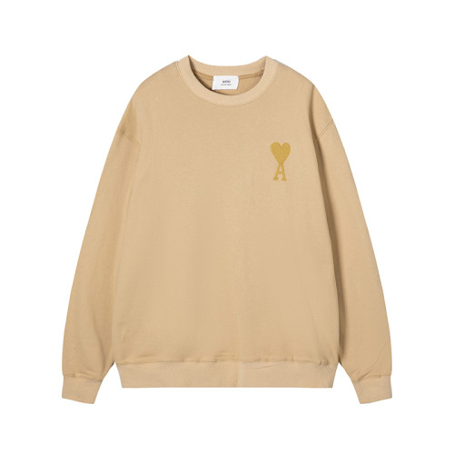 AMI Classic Logo Crewneck Hoodie Brown