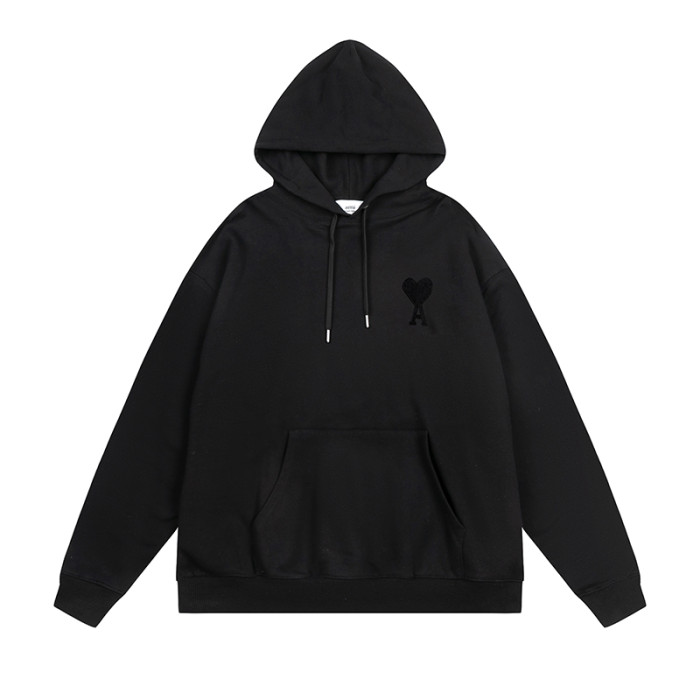 AMI Classic Logo Hoodie Black