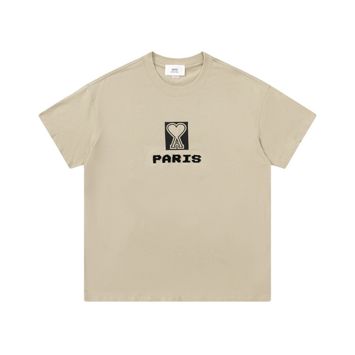 AMI Paris Logo Tee Brown