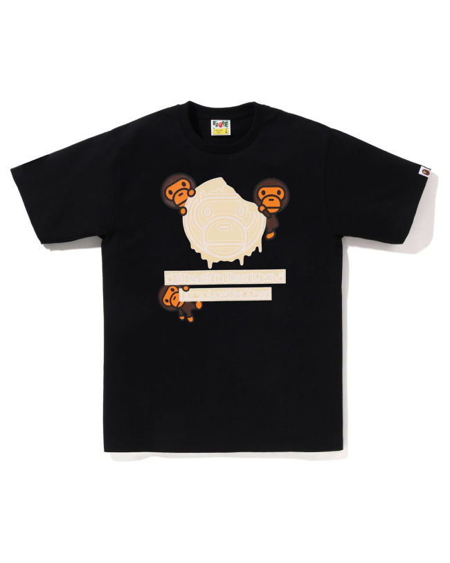 A Bathing Ape Valentine Chocolate Baby Milo Tee In Black