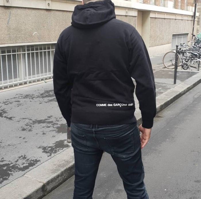 Supreme ×CDG Box Logo Hoodie Black