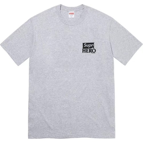 Supreme Hero Print Tee Grey