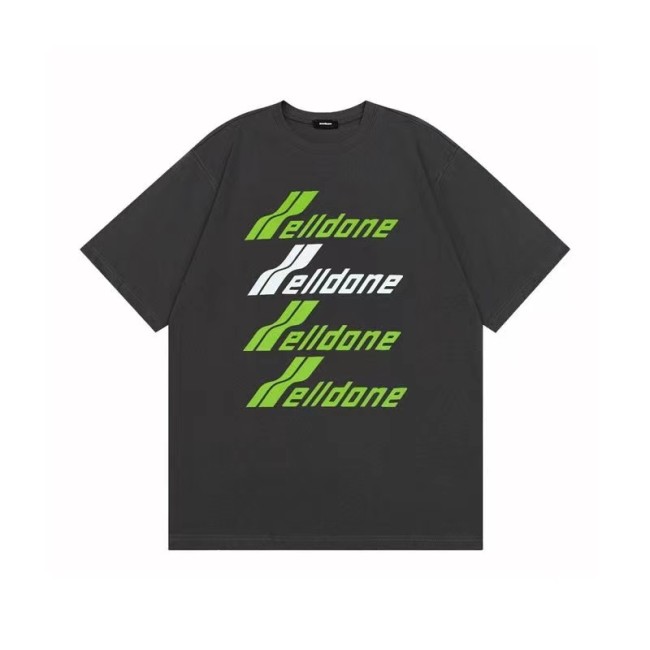 WE11DONE Contrasting Barrage Print Tee Grey