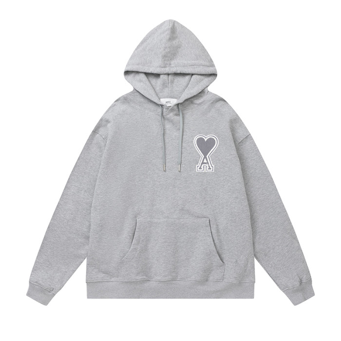 AMI  Big Logo Hoodie Grey
