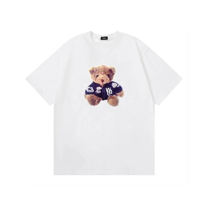 WE11DONE Teddy Bear Print Tee White