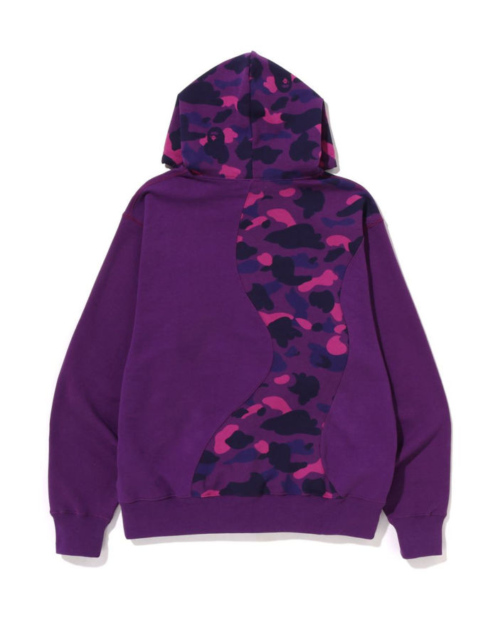 A Bathing Ape Color Camo College Cutting Relaxed Fit Hoodie In Purple