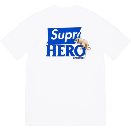 Supreme Hero Print Tee White